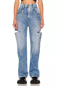 Джинсы с 5 карманами и боковыми разрезами Maison Margiela, цвет Denim