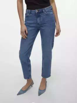 Джинсы с 5 карманами Vero Moda "VMKYLA MR STRAIGHT J VI3413 NOOS", синий