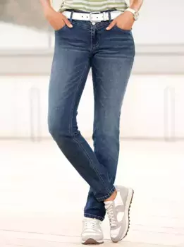 Джинсы с 5 карманами в стиле casual Looks (1 шт.), синий