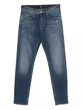 Джинсы с эффектом потертости 7 For All Mankind, синий