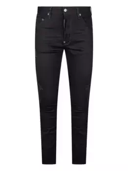 Джинсы с эффектом потертости DSQUARED2, черный
