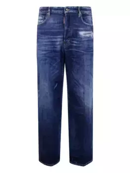 Джинсы с эффектом потертости DSQUARED2, синий