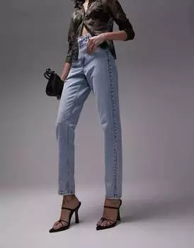 Джинсы с эффектом потертости Topshop