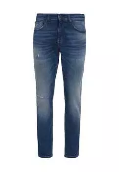 Джинсы с фирменной нашивкой и декоративными швами Tommy Jeans, синий