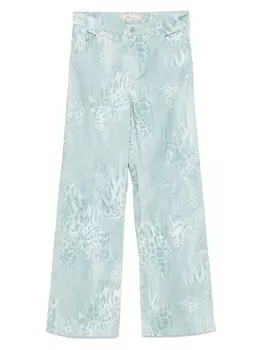 Джинсы с леопардовым принтом Blumarine, синий