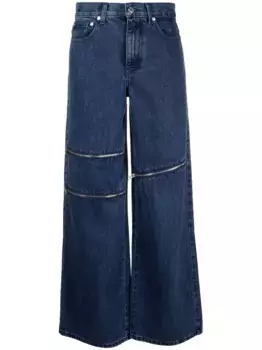 Джинсы с молниями Helmut Lang, синий