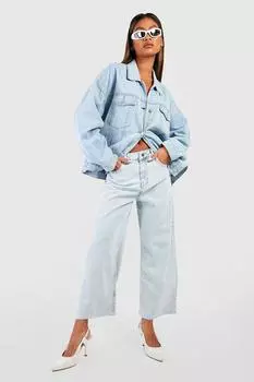 Джинсы с необычным номом Boohoo, синий