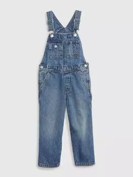Джинсы с подтяжками Gap, синий
