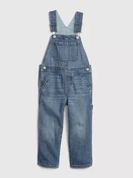 Джинсы с подтяжками Gap, синий
