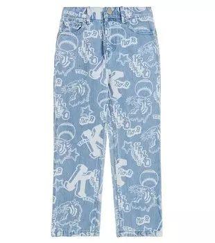 Джинсы с принтом Kenzo, синий