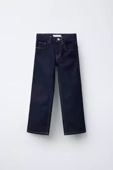Джинсы с прямыми штанинами ZARA, синий