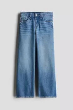 Джинсы с широкими штанинами H&M, синий