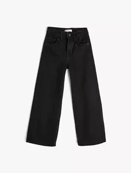 Джинсы с широкими штанинами Koton, черный деним