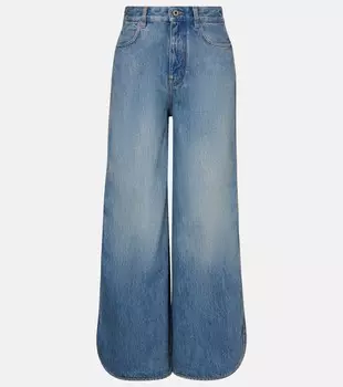 Джинсы с широкими штанинами средней посадки Loewe, Denim Blue