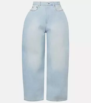 Джинсы с завышенной талией и расклешенными штанинами Acne Studios, светло-синий