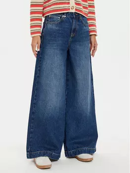Джинсы широкие United Colors Of Benetton, синий