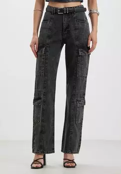 Джинсы-сигареты Acid Wash Calliope, черный
