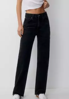 Джинсы-сигареты Basic PULL&BEAR, черный