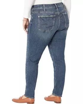 Джинсы Silver Jeans Co. Plus Size Elyse Mid-Rise Skinny Jeans W03116ECF308, цвет Medium Indigo Wash