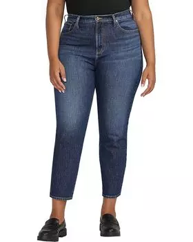 Джинсы Silver Jeans Co. Plus Size Highly Desirable High-Rise Slim Straight Leg Jeans W28440RCS340, цвет Indigo