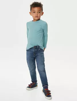 Джинсы скинни (2–8 лет) Marks & Spencer, деним