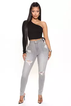 Джинсы скинни Fashion Nova FN22481SLW, черный