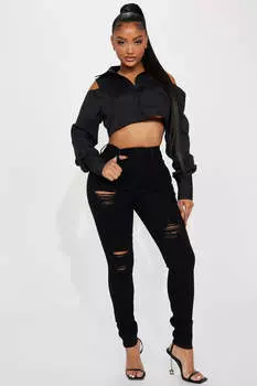 Джинсы скинни Fashion Nova YJDM15HRBLDOPTION7, черный