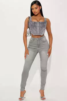 Джинсы скинни Fashion Nova YJDM15HROPTION6T, серый
