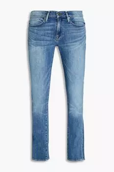 Джинсы скинни L'homme из выцветшего денима FRAME, синий