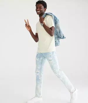 Джинсы скинни Performance с технологией TruTemp365 Aeropostale, синий