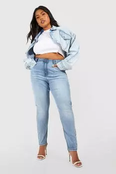 Джинсы скинни с высокой посадкой plus butt shaper Boohoo, синий