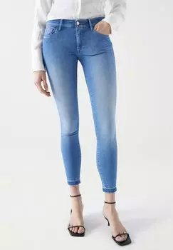 Джинсы Skinny Fit PUSH UP CROPPED Salsa Jeans, цвет blau