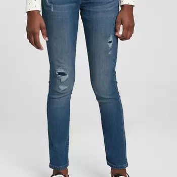 Джинсы skinny-fit с потертостями Gap, синий