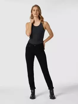 Джинсы Slim fit с карманом на молнии MAC, черный