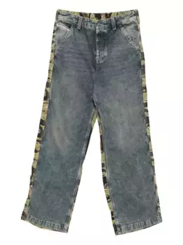 Джинсы со вставками DIESEL, синий
