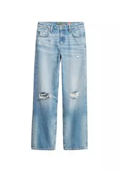 Джинсы свободного кроя Superdry, светло-синий