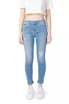 Джинсы Tommy Jeans зауженные с эффектом потертости, синий