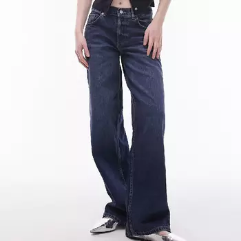 Джинсы Topshop cinch back, темно-синий