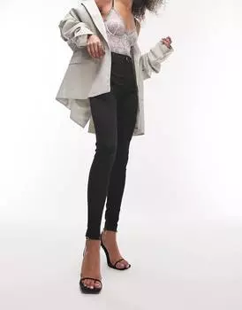 Джинсы Topshop Joni чисто-черного цвета