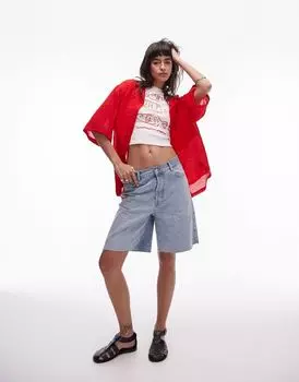 Джинсы Topshop свободного кроя отбеленного цвета