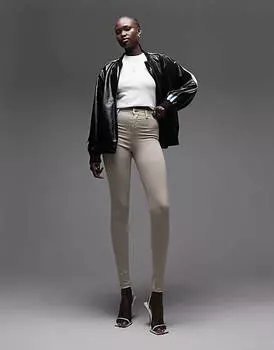 Джинсы Topshop Tall Joni песочного цвета