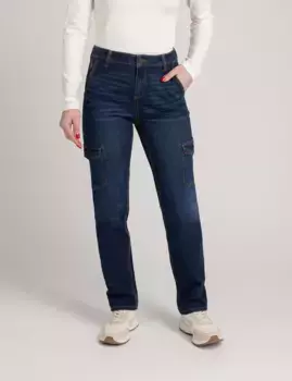 Джинсы U.S. Polo Assn High Rise Cargo, темно-синий