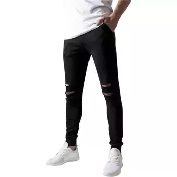 Джинсы Urban Classics Cutted Terry, черный
