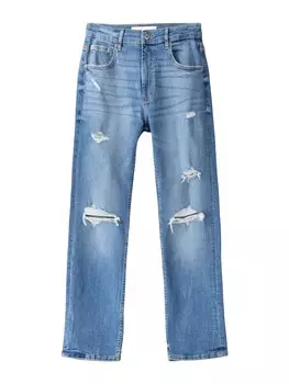 Джинсы узкого кроя Bershka, синий
