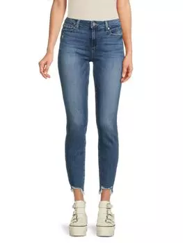 Джинсы Verdugo с потертостями до щиколотки Paige, цвет Denim Blue