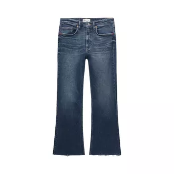 Джинсы Zara Cropped Flared Trf, синий