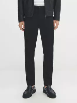 Джинсы заюженного кроя Massimo Dutti, черный
