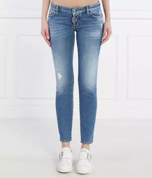 Джинсы женские Dsquared2 с эффектом потертости, синий