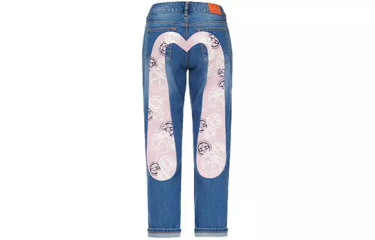 Джинсы женские синие Evisu