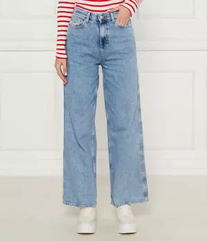 Джинсы женские Tommy Jeans клеш от бедра с органическим хлопком, голубой